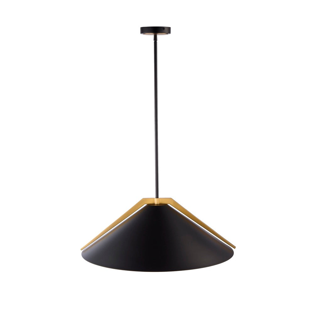 Baltic Collection 3-Light Pendant Black and Brushed Brass