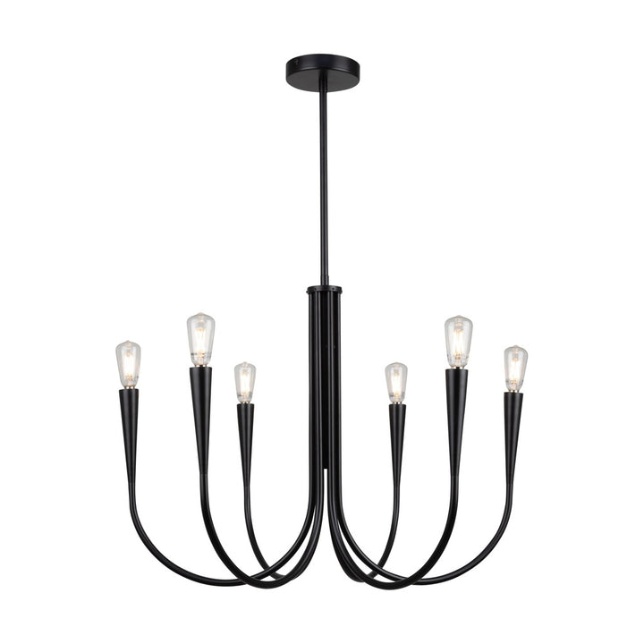 Bronte Collection 6-Light Chandelier Black