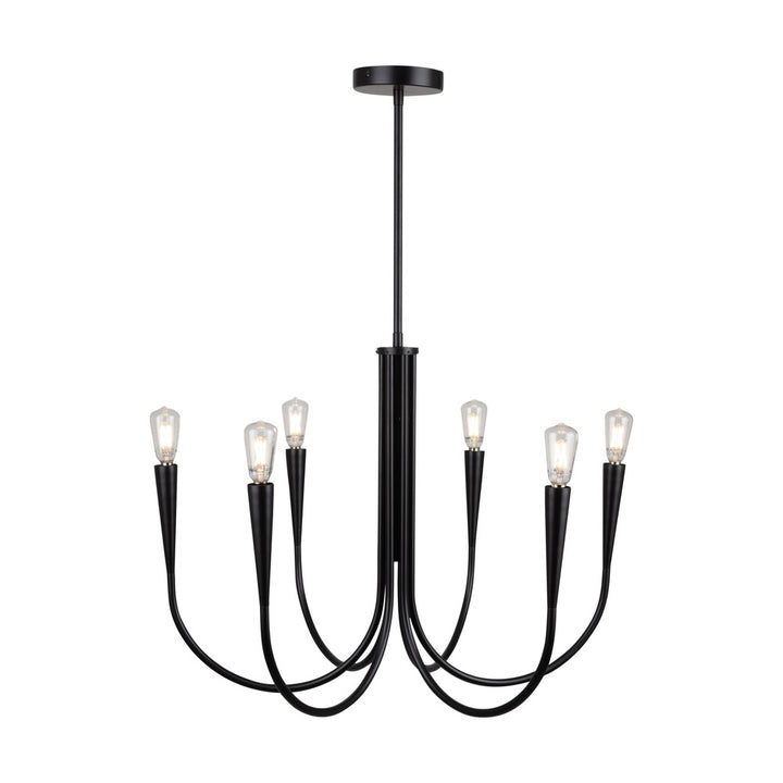 Bronte Collection 6-Light Chandelier Black