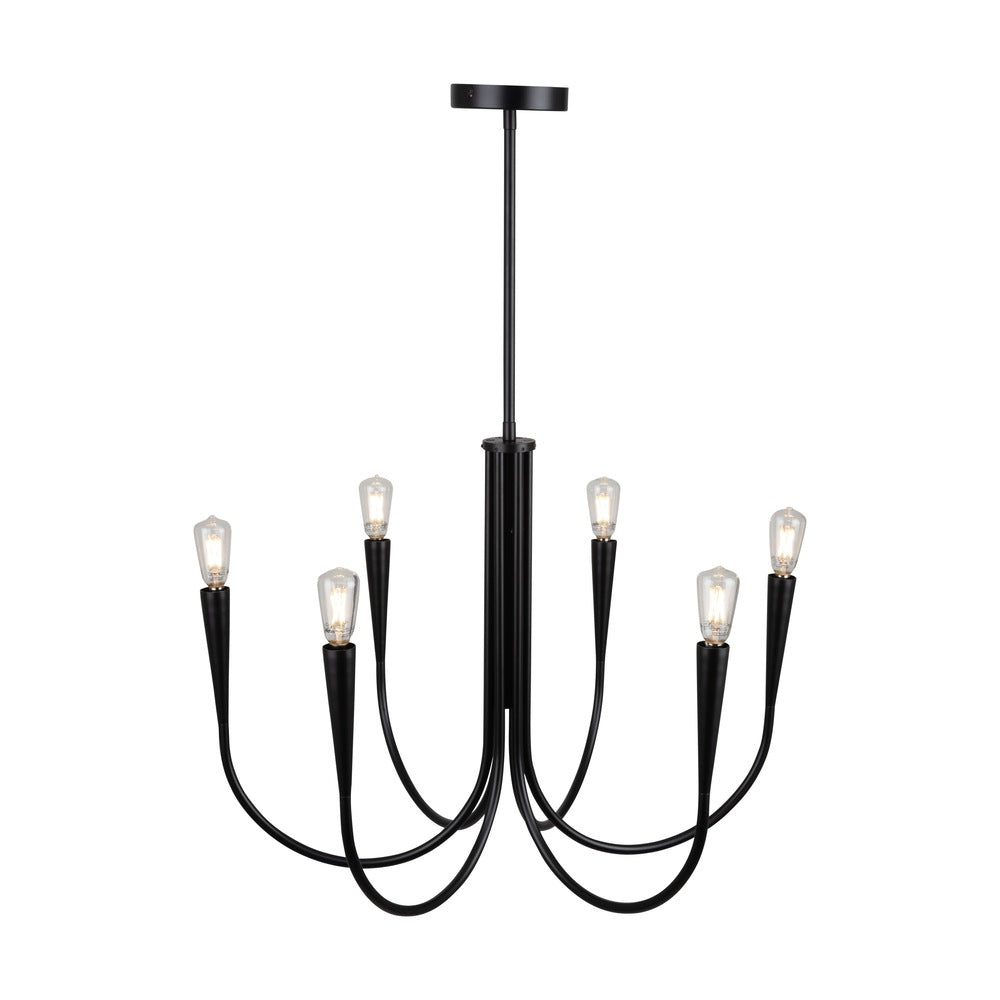 Bronte Collection 6-Light Chandelier Black