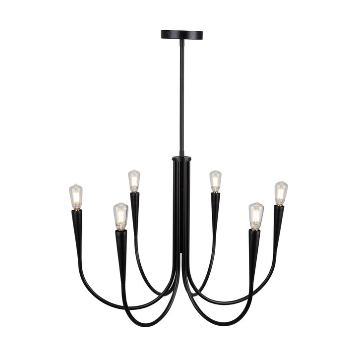 Bronte Collection 6-Light Chandelier Black