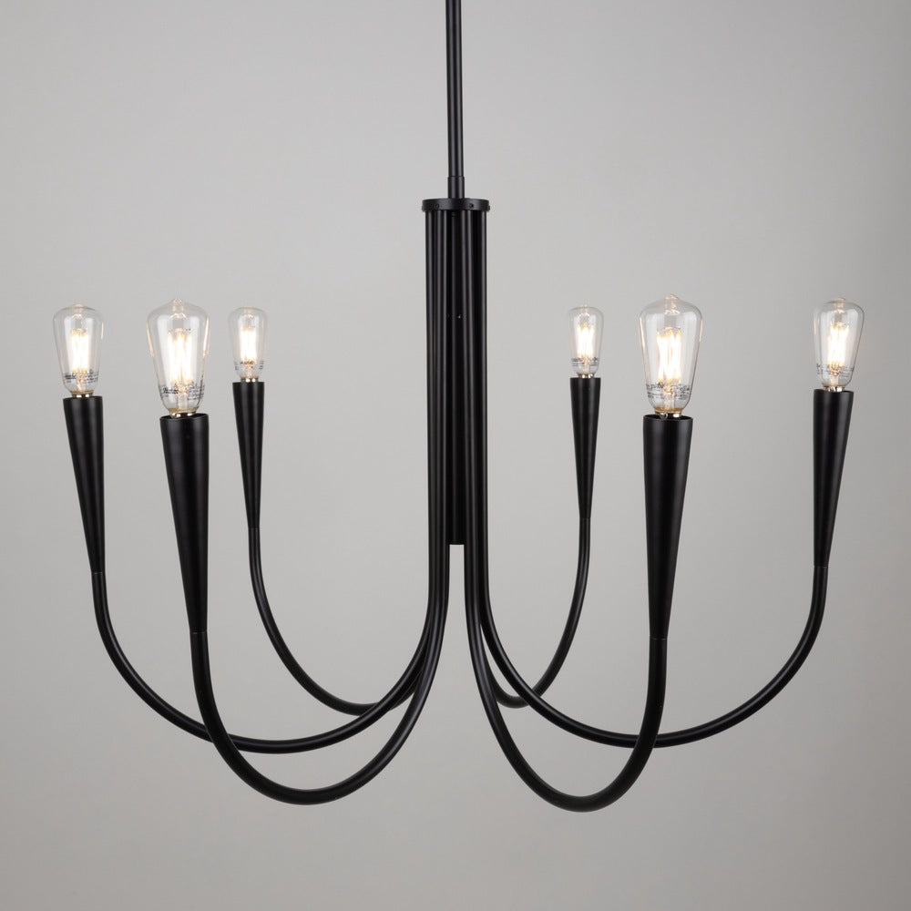 Bronte Collection 6-Light Chandelier Black