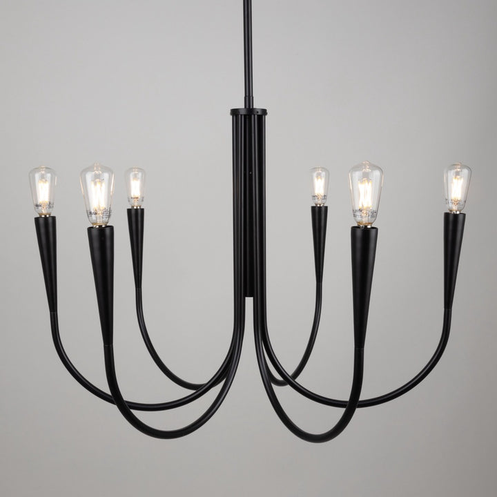 Bronte Collection 6-Light Chandelier Black