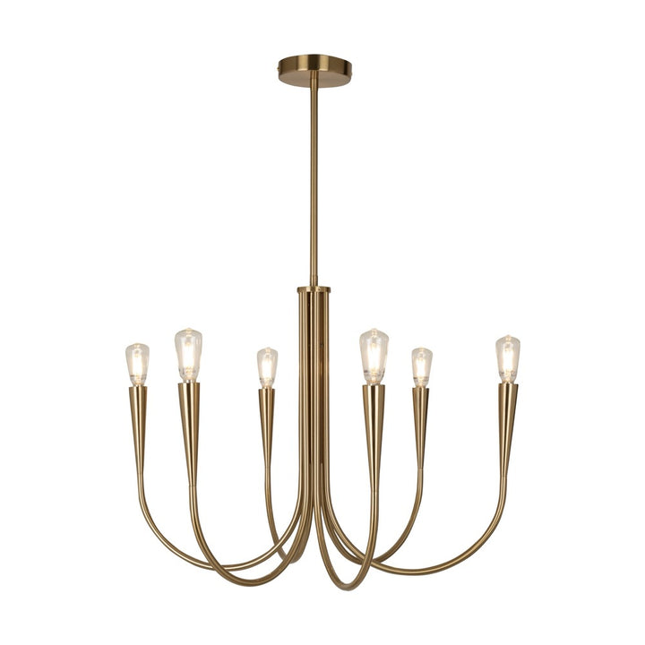 Bronte Collection 6-Light Chandelier Brass