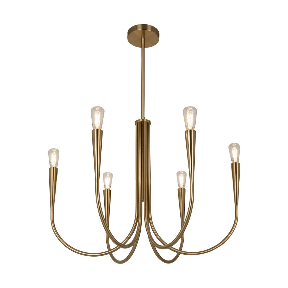 Bronte Collection 6-Light Chandelier Brass