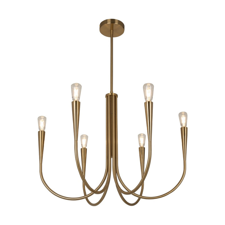 Bronte Collection 6-Light Chandelier Brass