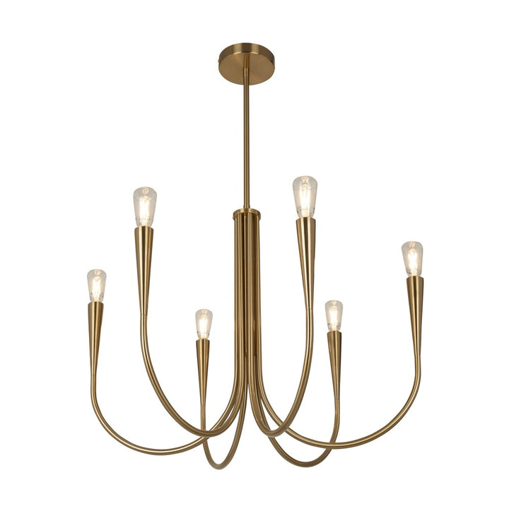 Bronte Collection 6-Light Chandelier Brass