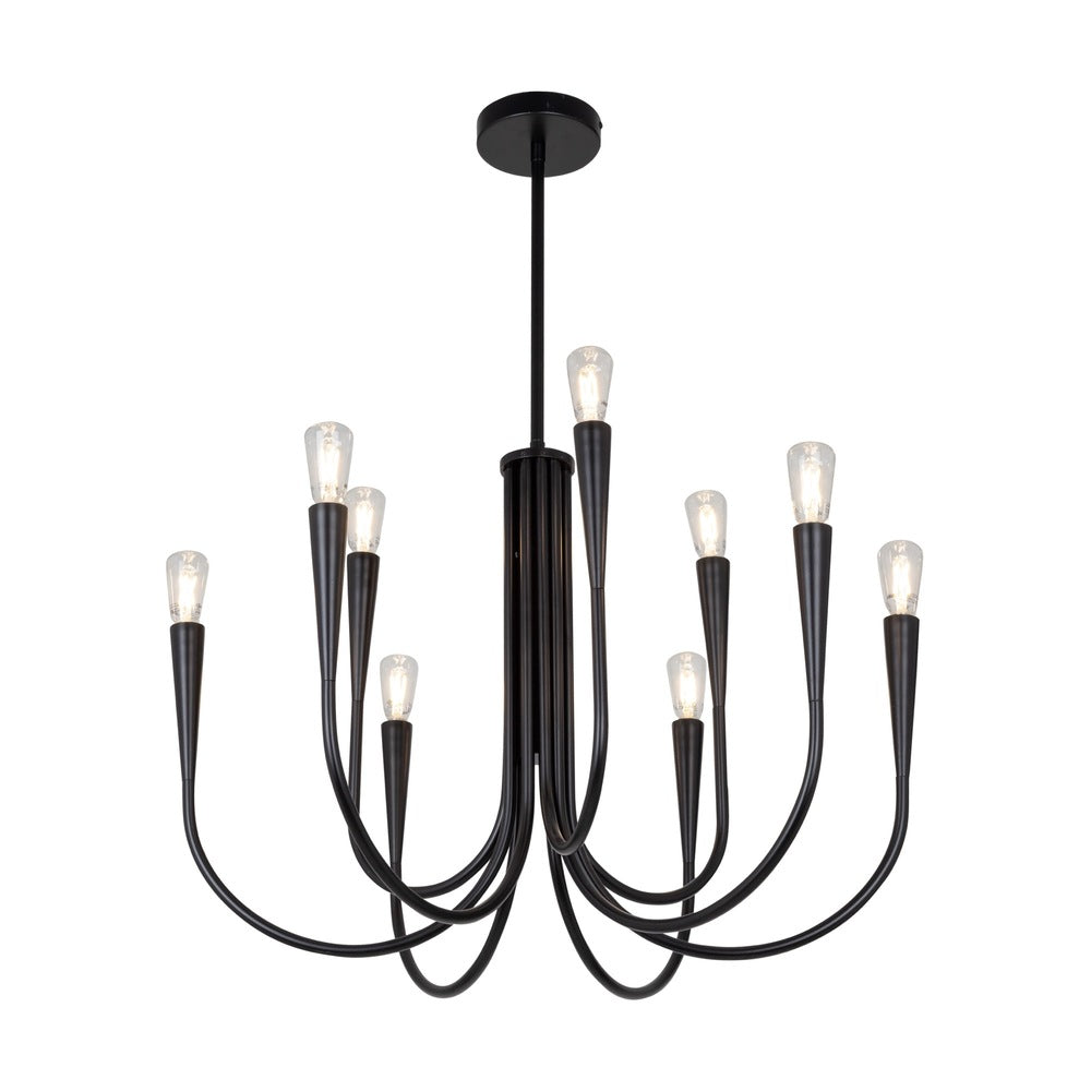 Bronte Collection 9-Light Chandelier Black