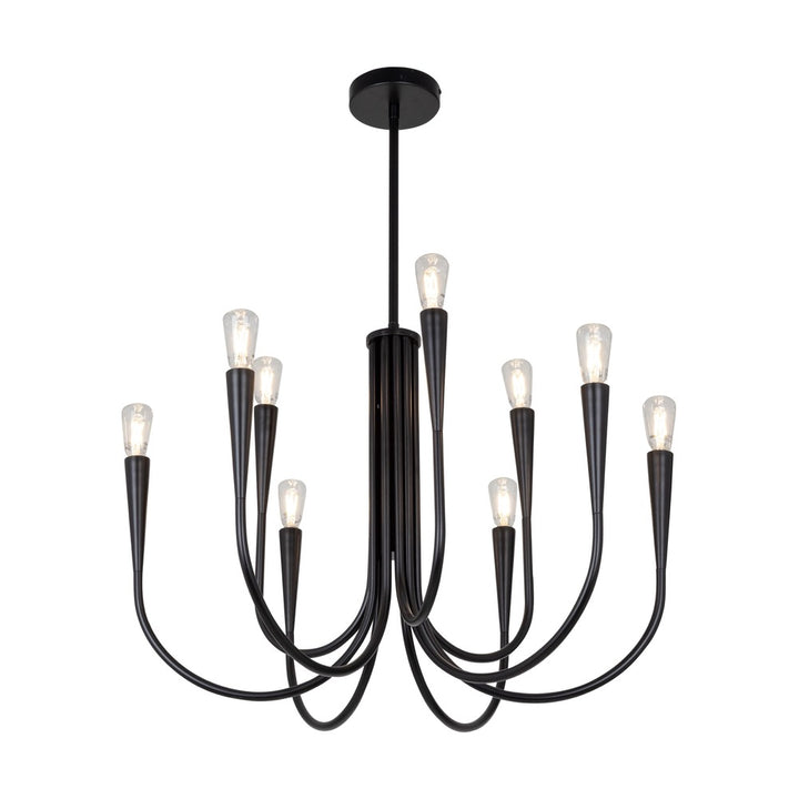 Bronte Collection 9-Light Chandelier Black