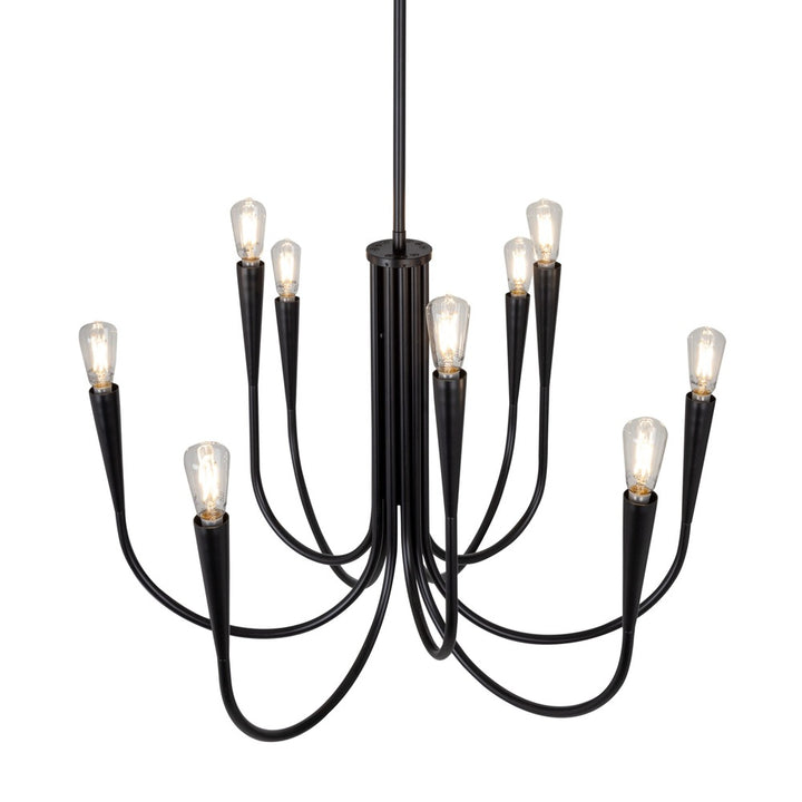Bronte Collection 9-Light Chandelier Black