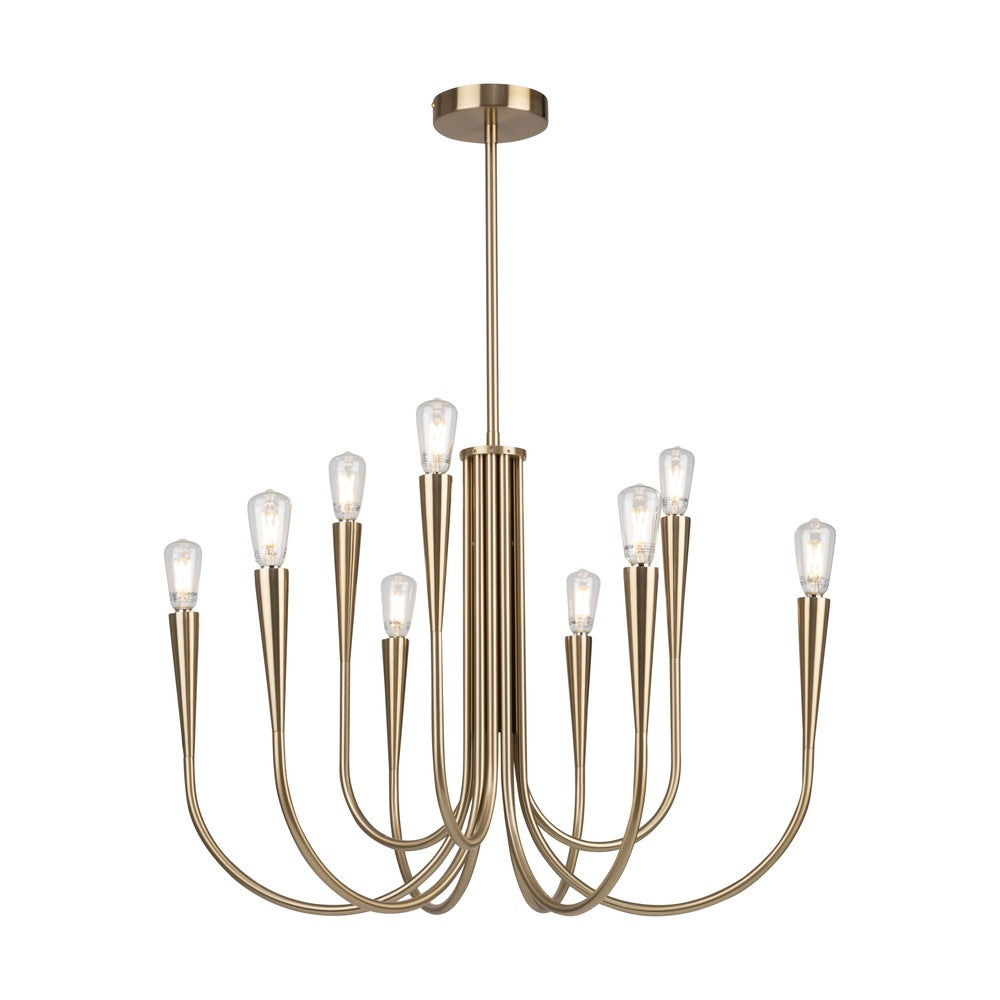 Bronte Collection 9-Light Chandelier Brass