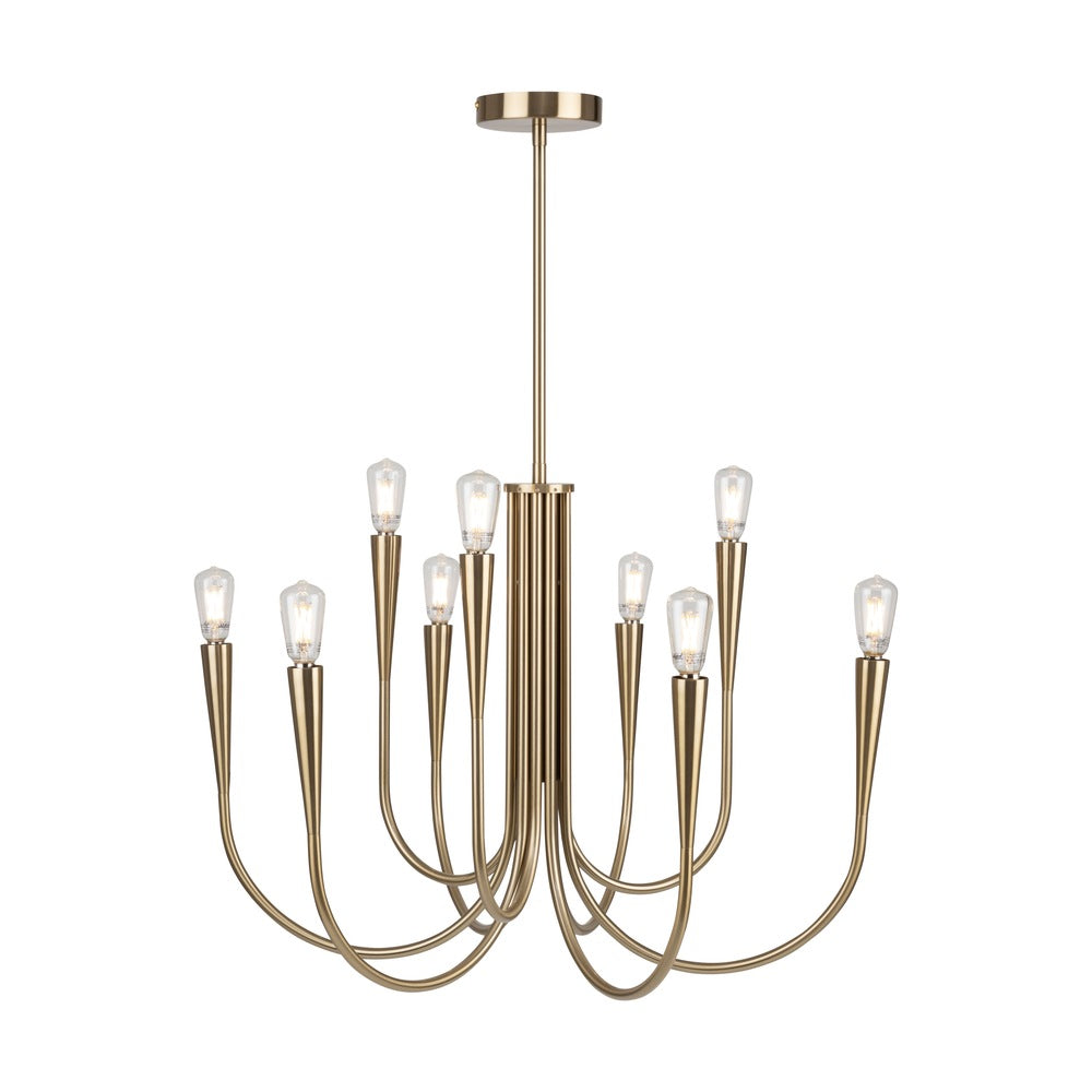 Bronte Collection 9-Light Chandelier Brass