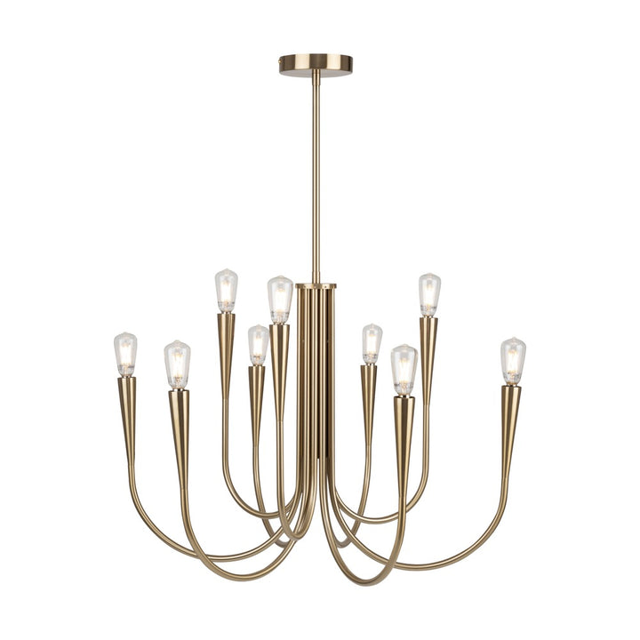 Bronte Collection 9-Light Chandelier Brass