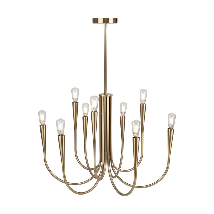Bronte Collection 9-Light Chandelier Brass