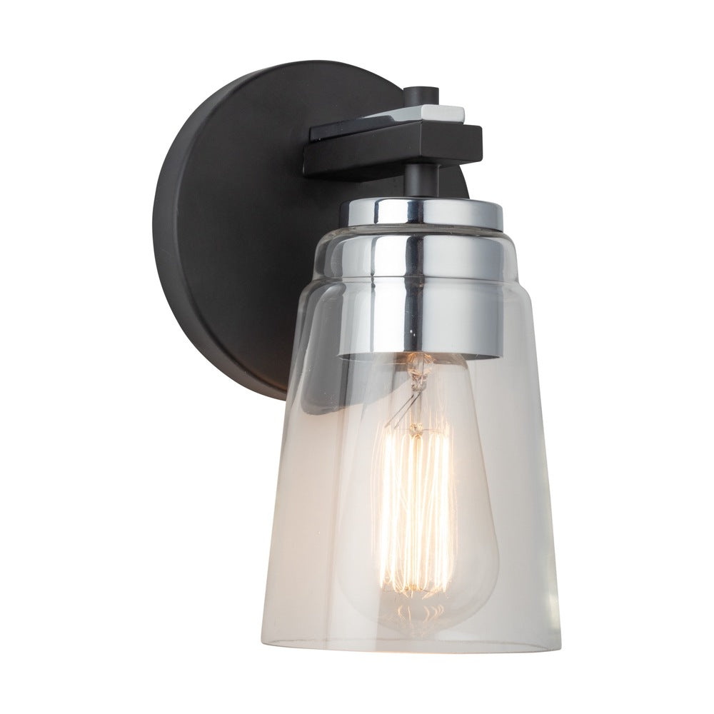 Essex Collection 1-Light Bathroom Black and Chrome
