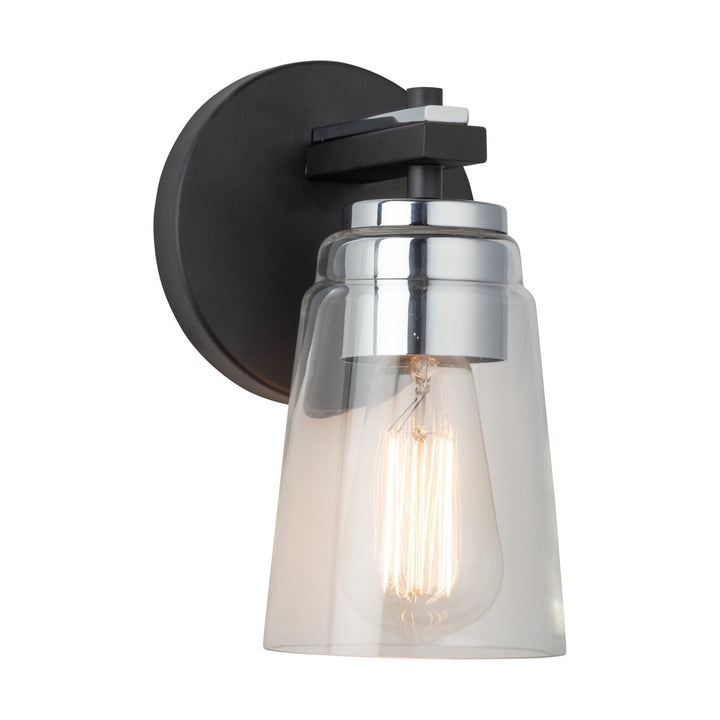 Essex Collection 1-Light Bathroom Black and Chrome