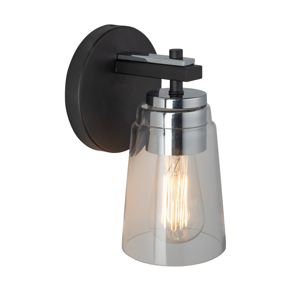Essex Collection 1-Light Bathroom Black and Chrome