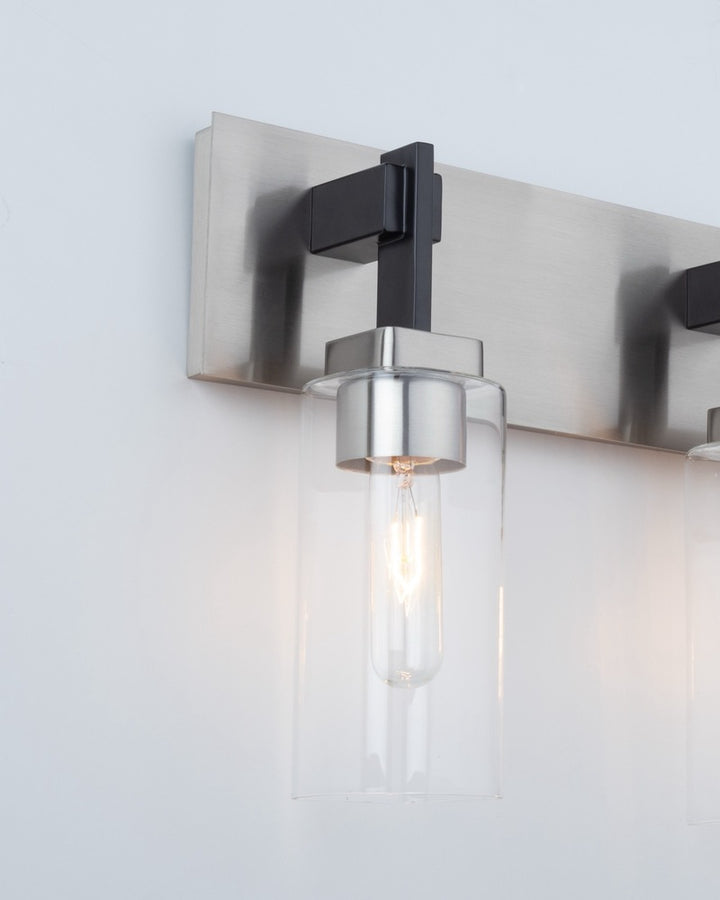Arlington Collection 3-Light Bathroom Vanity Fixture Satin Nickel