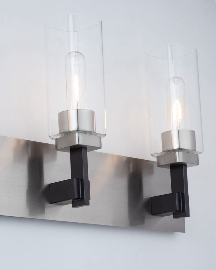 Arlington Collection 3-Light Bathroom Vanity Fixture Satin Nickel