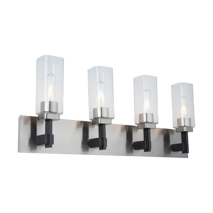 Arlington Collection 4-Light Bathroom Vanity Fixture Satin Nickel