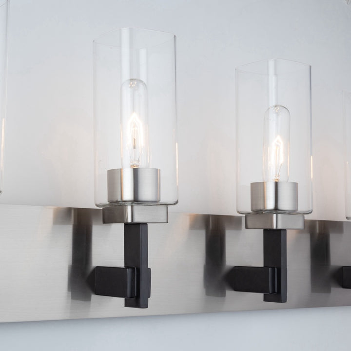 Arlington Collection 4-Light Bathroom Vanity Fixture Satin Nickel