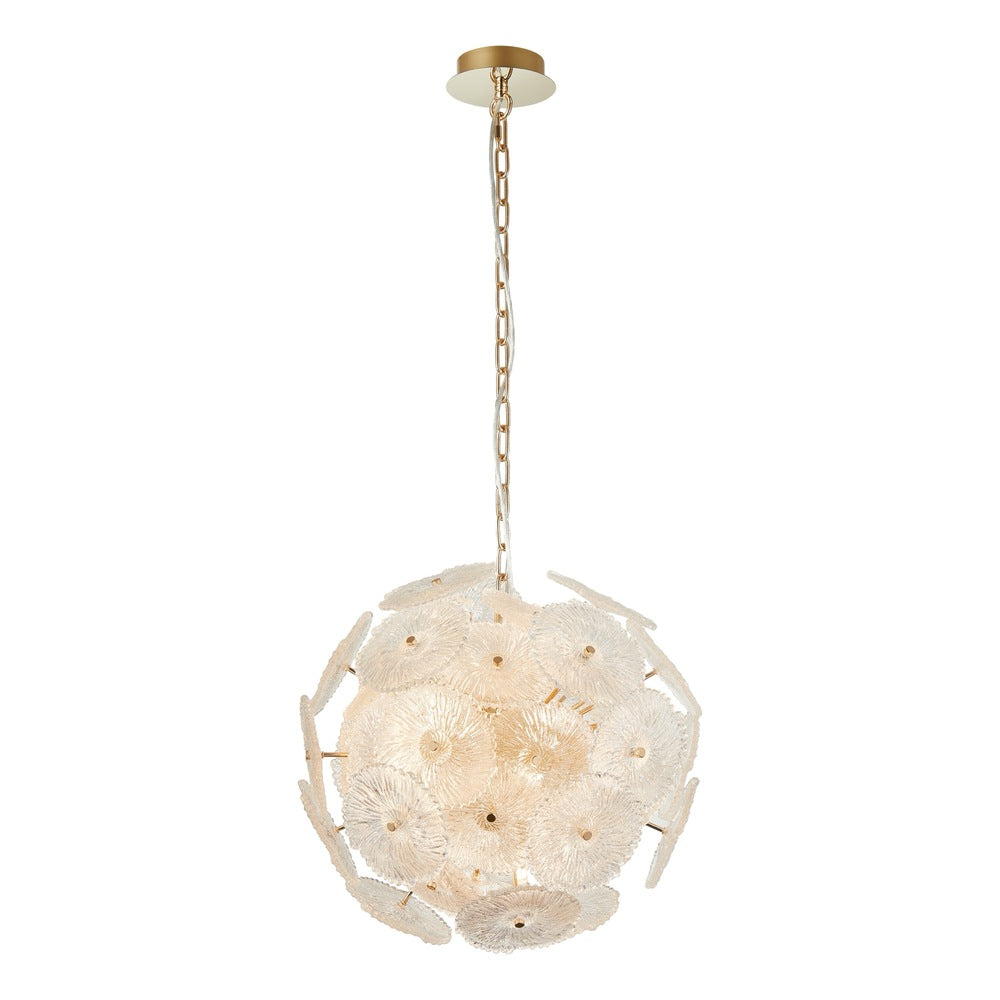 Bloom Collection 18-Light 19.5" Chandelier Brass