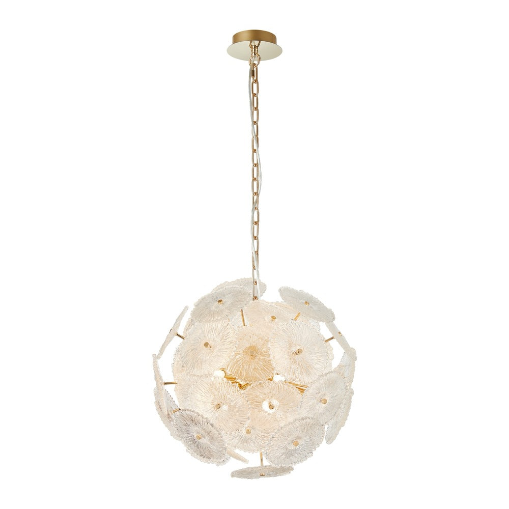 Bloom Collection 18-Light 19.5" Chandelier Brass