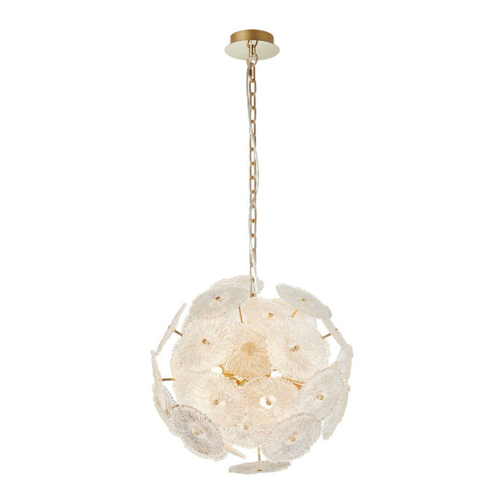 Bloom Collection 18-Light 19.5" Chandelier Brass