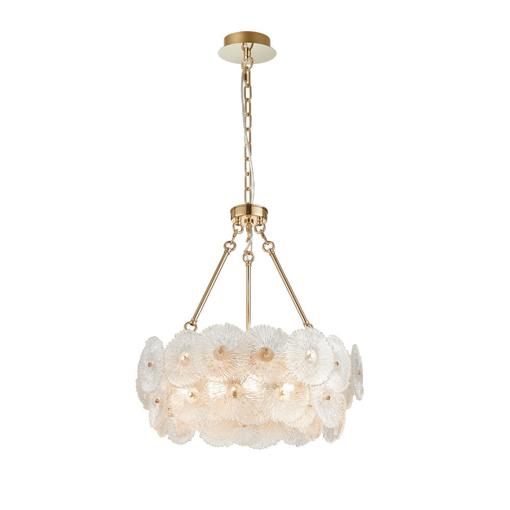 Bloom Collection 15-Light Chandelier Brass