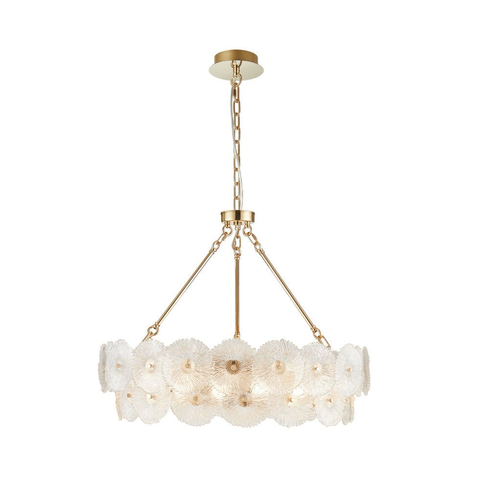 Bloom Collection 18-Light 31.5" Chandelier Brass