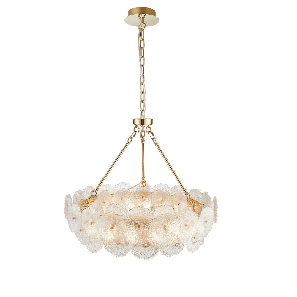 Bloom Collection 18-Light 31.5" Chandelier Brass