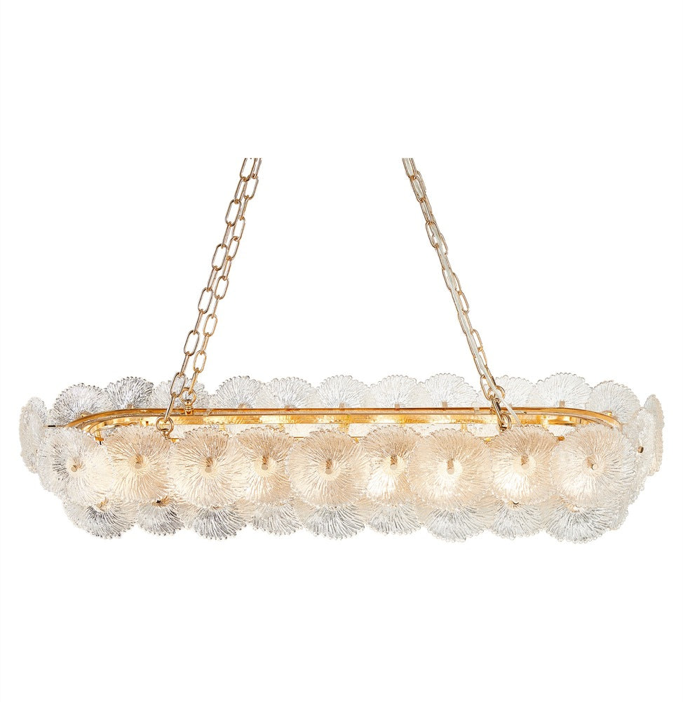 Bloom Collection 18-Light 47.25" Chandelier Brass