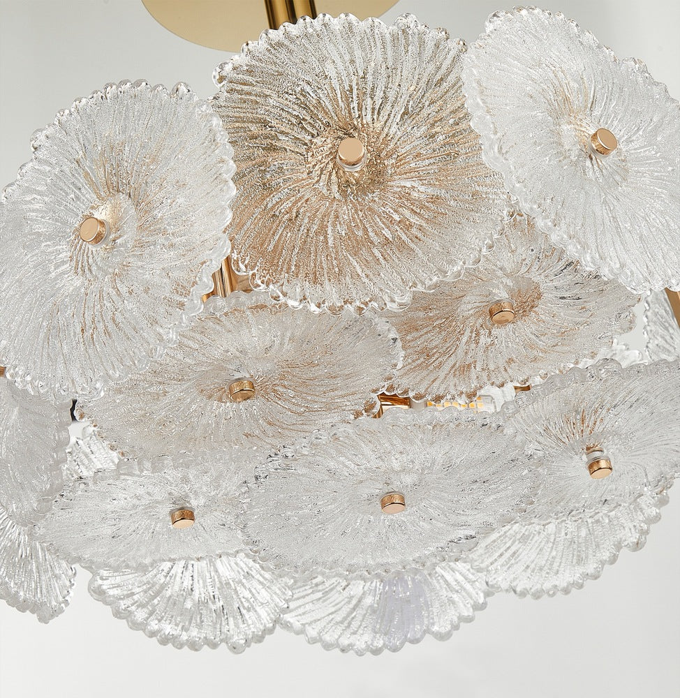 Bloom Collection 6-Light Semi-Flush Mount Brass