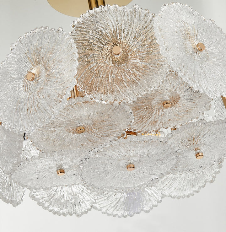 Bloom Collection 6-Light Semi-Flush Mount Brass