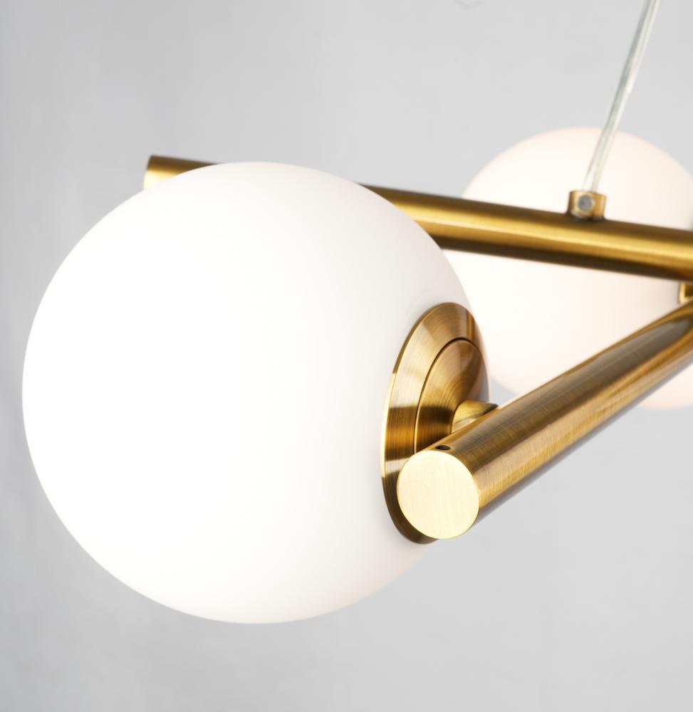 Modena-6-Light Chandelier-Plated Brushed Brass