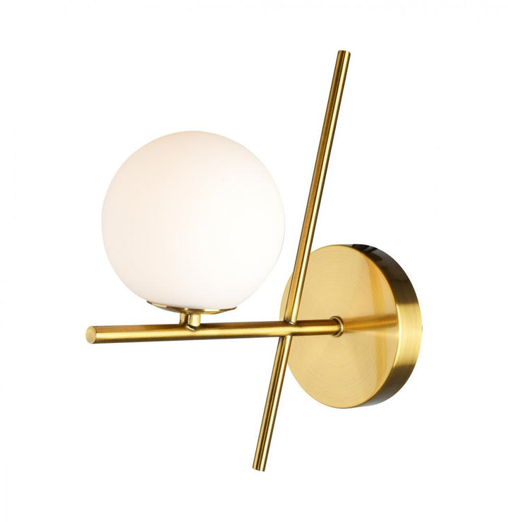 Modena-1-Light Wall Sconce-Plated Brushed Brass