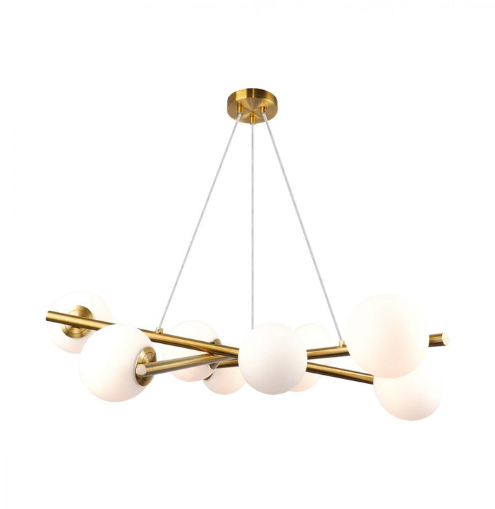Modena-9-Light Chandelier-Plated Brushed Brass