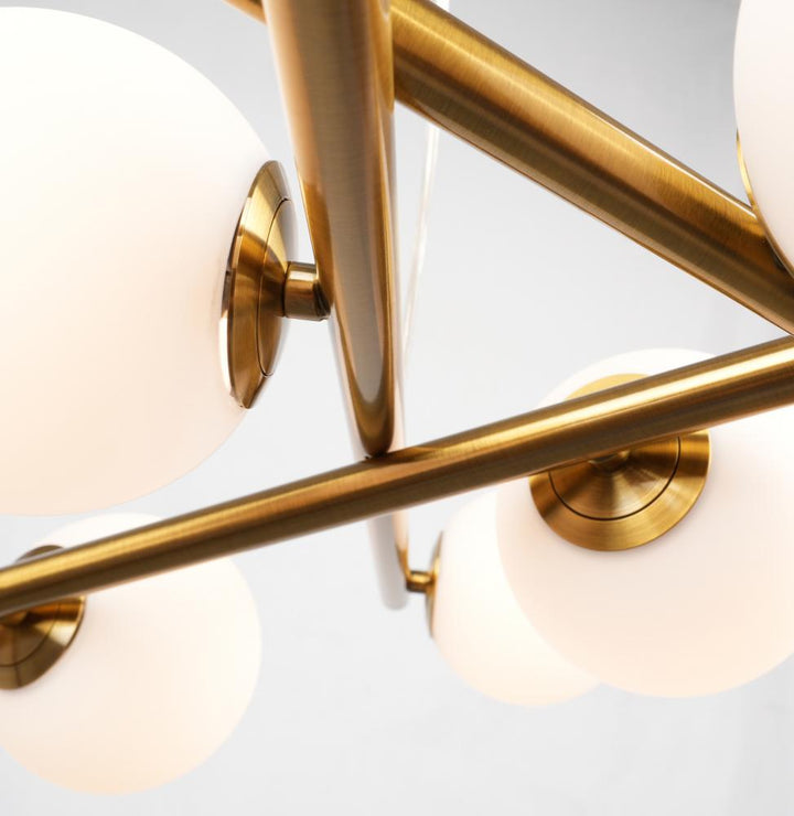 Modena-9-Light Chandelier-Plated Brushed Brass