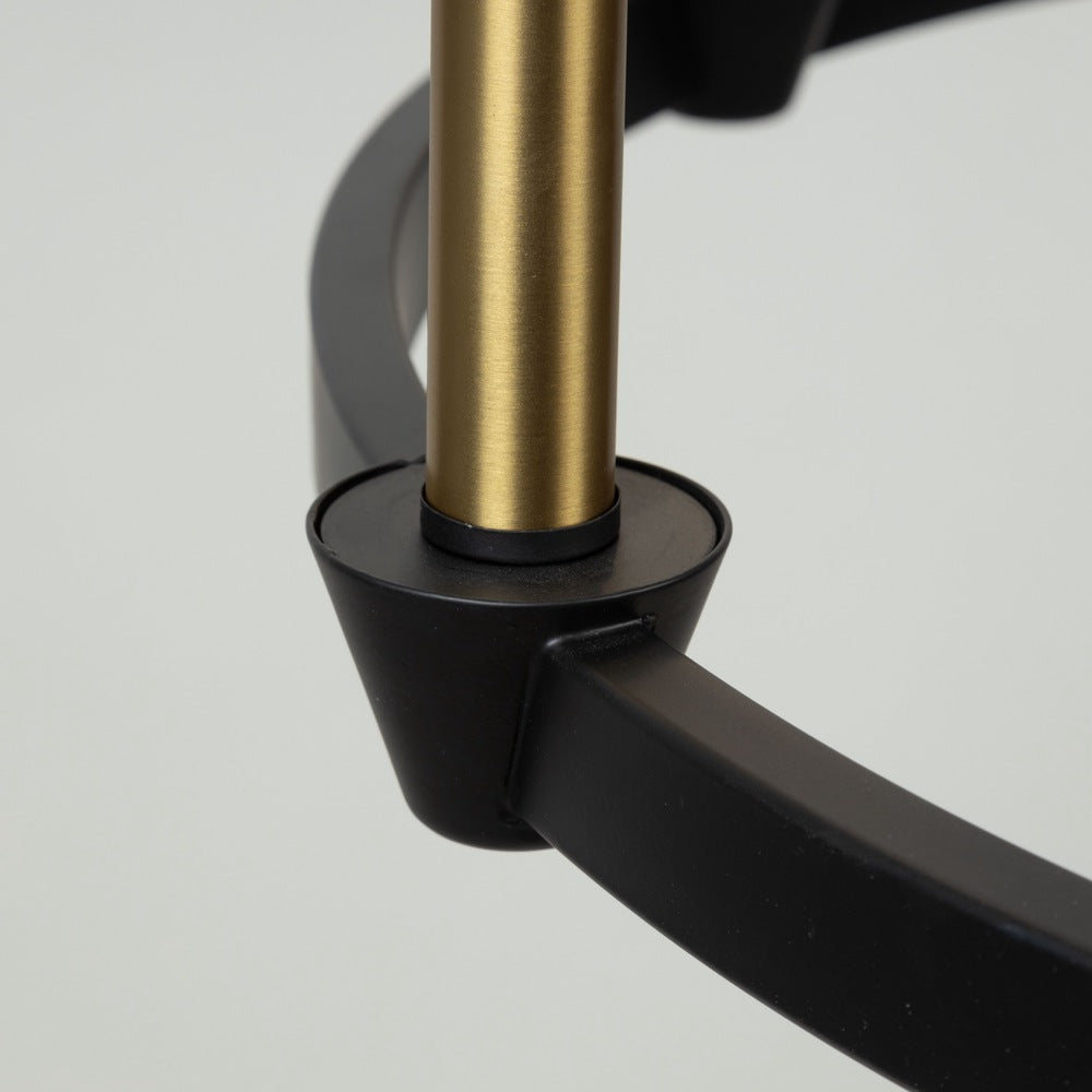 Notting Hill Collection 15-Light Chandelier Black and Brushed Brass