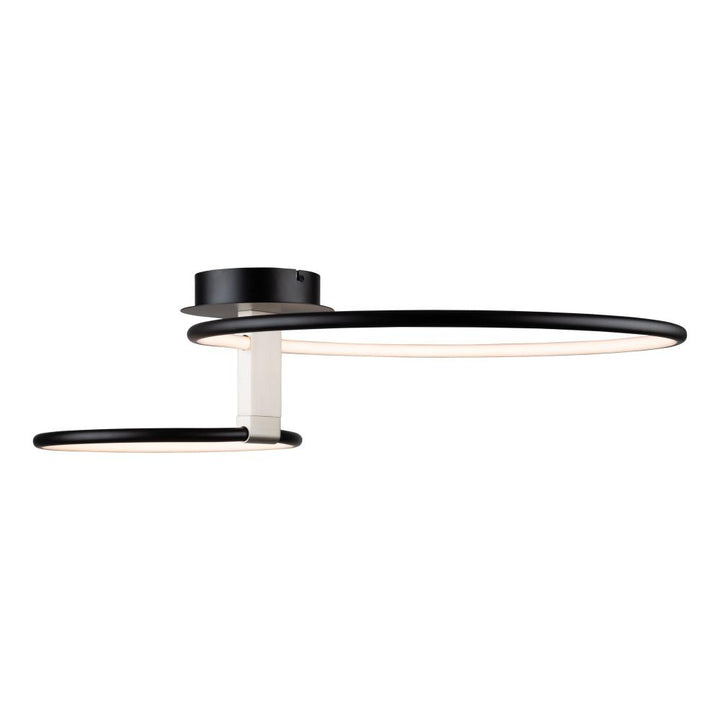 Halo Collection Integrated LED Semi-Flush Mount, Black