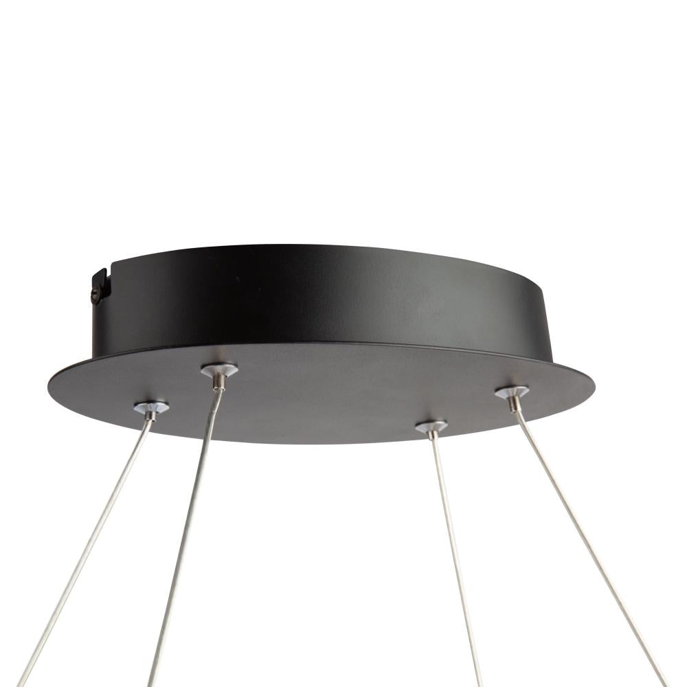 Gemini 38W LED Pendant Black and Nickel