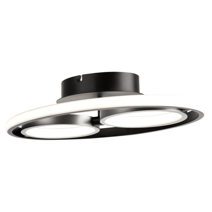 Gemini 18W LED Flush Mount Black and Nickel