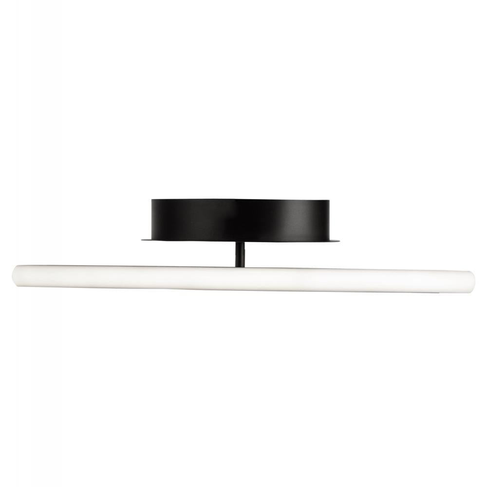 Gemini 18W LED Flush Mount Black and Nickel