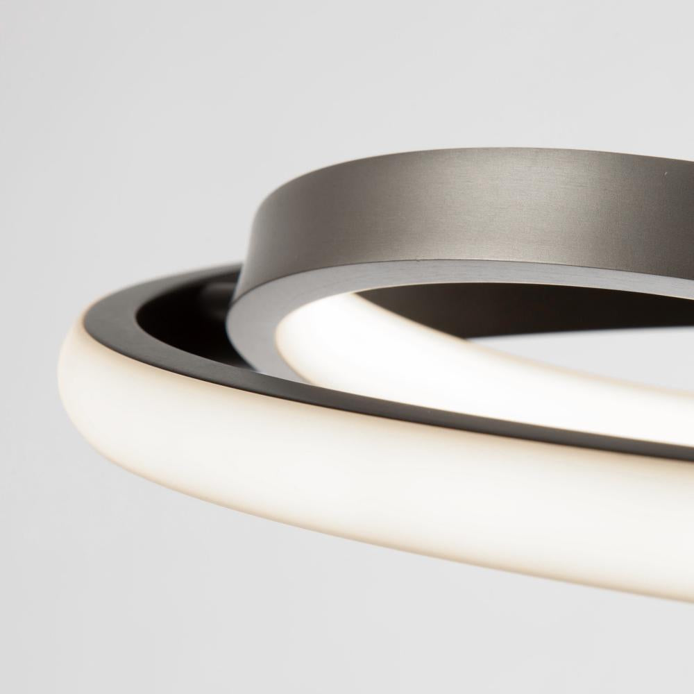 Gemini 18W LED Flush Mount Black and Nickel
