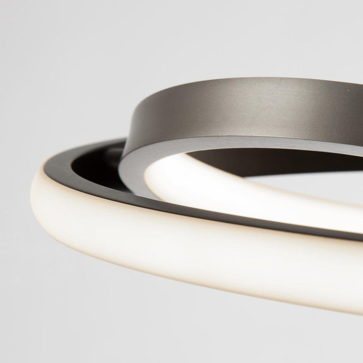 Gemini 18W LED Flush Mount Black and Nickel
