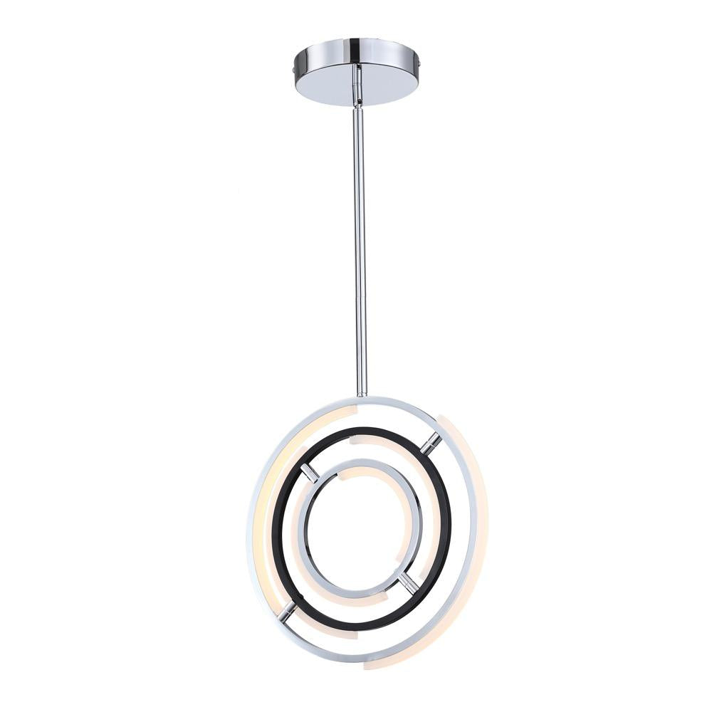 Trilogy Collection Integrated LED 17 in. Pendant, Polished Nickel