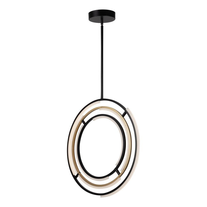 Trilogy Collection Integrated LED Pendant, Black & Brass