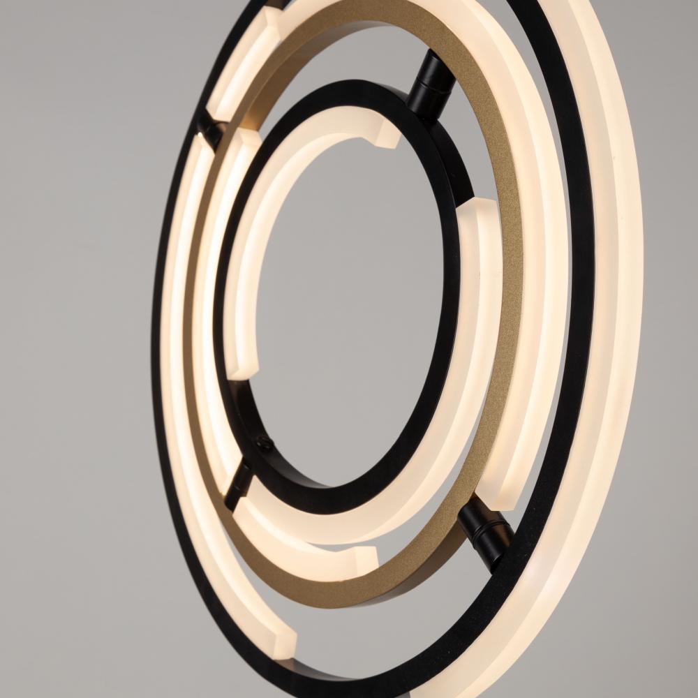 Trilogy Collection Integrated LED Semi-Flush Mount, Black & Brass
