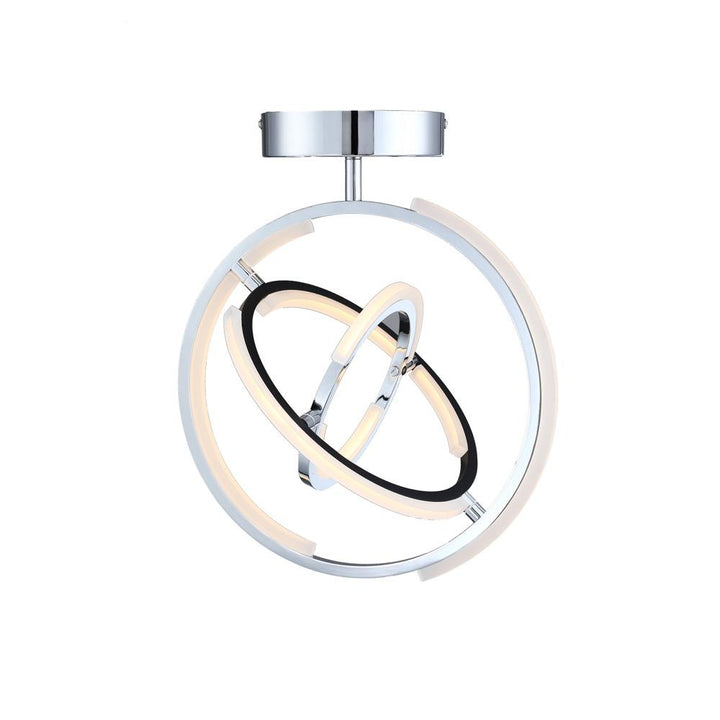 Trilogy Collection Integrated LED Semi Flush Mount, Polished Nickel