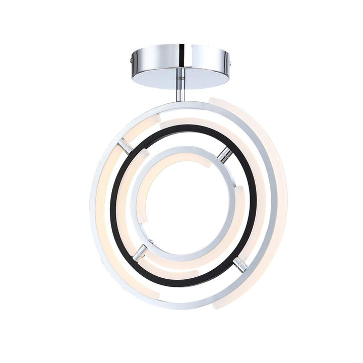Trilogy Collection Integrated LED Semi Flush Mount, Polished Nickel
